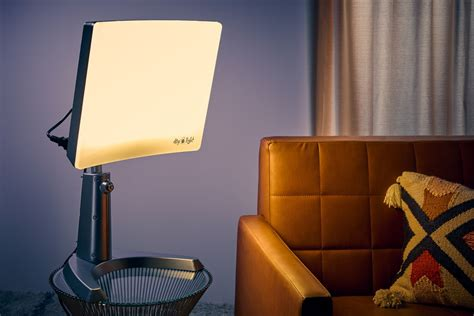 Light therapy box on desk